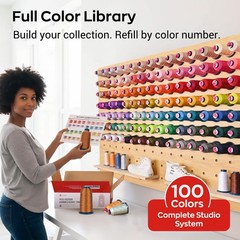 Embroidery Thread 100 Colors 40WT Polyester Cone Kit 4000M Richword Poolin 4374Y