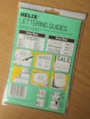 2 Ea. Helix® ¾” (20mm) Lettering Guide Stencil (Crystal Blue) Standard Font New