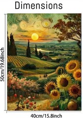 CSZPPQAF Paint by Numbers for Adults Beginner, Sunflower Landscape PB160-1