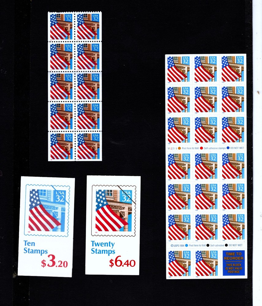 1995 Choice of US Booklet or Pane BK225/226/227/2916/2920a! MNH Flag Over Porch!