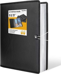 Nicpro Art Portfolio 11×17, Upgraded Large 11×17", Black
