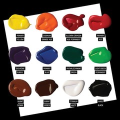 BASICS Acrylic Fluid Paint, 6 x 118ml (4-oz.) Bottle Set