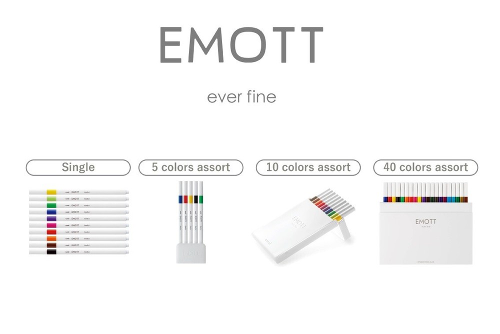 MITSUBISHI PENCIL Uni EMOTT Sign Pen PEM-SY Choose from 40 Color