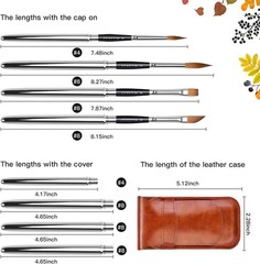 Sable Travel Watercolor Brushes, 4Pcs Kolinsky Sable Watercolor Travel Brushes