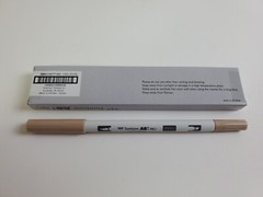 3 Pack Sand Tombow ABT PRO Calligraphy Marker Dual End Chisel Tip + Brush