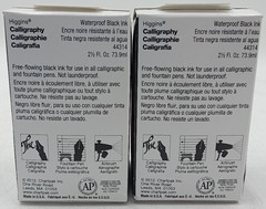 Higgins Black Calligraphy Ink, 2.5 Ounce Bottle 44314 Lot Of 2