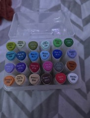 Royal & Langnickel Azure Alcohol Markers 24pc Dual Brush Tip Jewel Tones Case