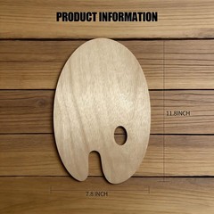 2 PCS Wooden Paint Palette Artist Oil 7.8×11.8 inch,