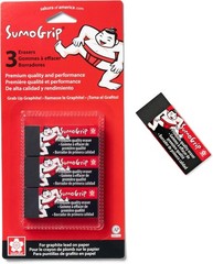 Sakura SumoGrip Block Eraser – Microporous Erasers for School, Drawing, Black