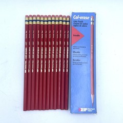 Eberhard Faber Col-erase 1297 Scarlet Red Pencils 12 Count Box New