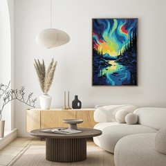 Framed Paint by Numbers Kit for Adults Beginner 8×12 Inch, Starry Night Adult