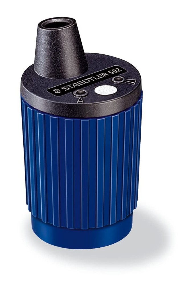 Staedtler Mars Lead Pointer Tub Sharpener ABS Blue For 2mm Pencil Leads 502 NEW