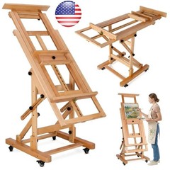 Movable Large H-Frame Painting Easel – Artist Studio Easel -Heavy Duty Art Easel