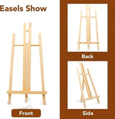 16 Count 15″ Wood Easels, Sturdy A-Frame Tabletop Art Stands