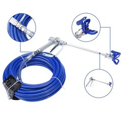 YaeTek Airless Paint Spray Gun Hose Kit, 50ft x 1/4″ 3600psi High-Pressure Fi…