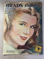 Vtg 1950’s HEADS FROM LIFE Charcoal Pencil Walter T. Foster Art Instruction Book