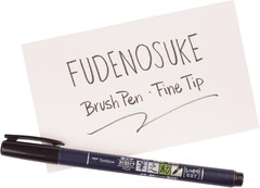 Tombow 82038 Fudenosuke Brush Pen, Soft and Hard Tip Fudenosuke Brush Pen for Ca