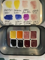 Kusakabe Single Pigment Artist Watercolor Quarter Pan Sample Set Of 8 Colors