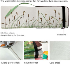 Watercolor Journal 3.5×5.5” 140 LB 300 GSM tumuarta Cotton Paper Cold