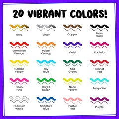 Oil Paint Pens – Dual Tip Markers for Metal, Fabric, Glass, Wood, Plastic, Ce…