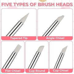 15pc Silicone Paint Brush Set Clay Sculpting Tools Rubber Pottery Nail Art 15