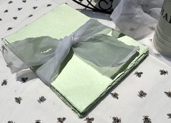 Wanderings Handmade Green Deckle Edge Blank Paper – 4 X 6 – Pack Of 50 –
