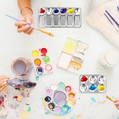 12 Well Paint Tray Palette, Paint Palette Aluminum Paint Tray Rectangle