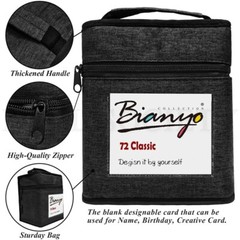 72 Colors Alcohol Based Dual Tip Art Drawing Markers Set with Black Travel Case