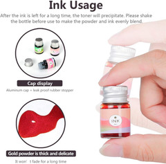 Glass Dip Ink Pen Calligraphy Set – 17 Pcs Kit with Rainbow Crystal Retro Carvin