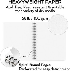 Artistic Sketch Pad 5.5×8.5 Inches 100 Sheets Ideal for Drawing and Illustration
