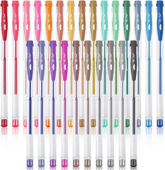 – Metallic Gel Pens, 25 Unique Metallic Colors, Gel Pens for Adult Coloring Book
