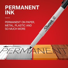 Sharpie Permanent Markers, Ultra Fine Point, 1 Count (Pack of 12), Assorted