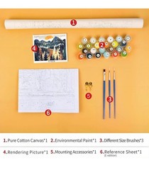 Paint by Numbers Kit for Adults 16×20 Inches Santorini City New FAST SHIPPING