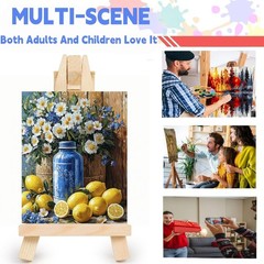 Paint by Numbers Kit for Adults,Lemons and Daisies Paint by Number for Adults,A