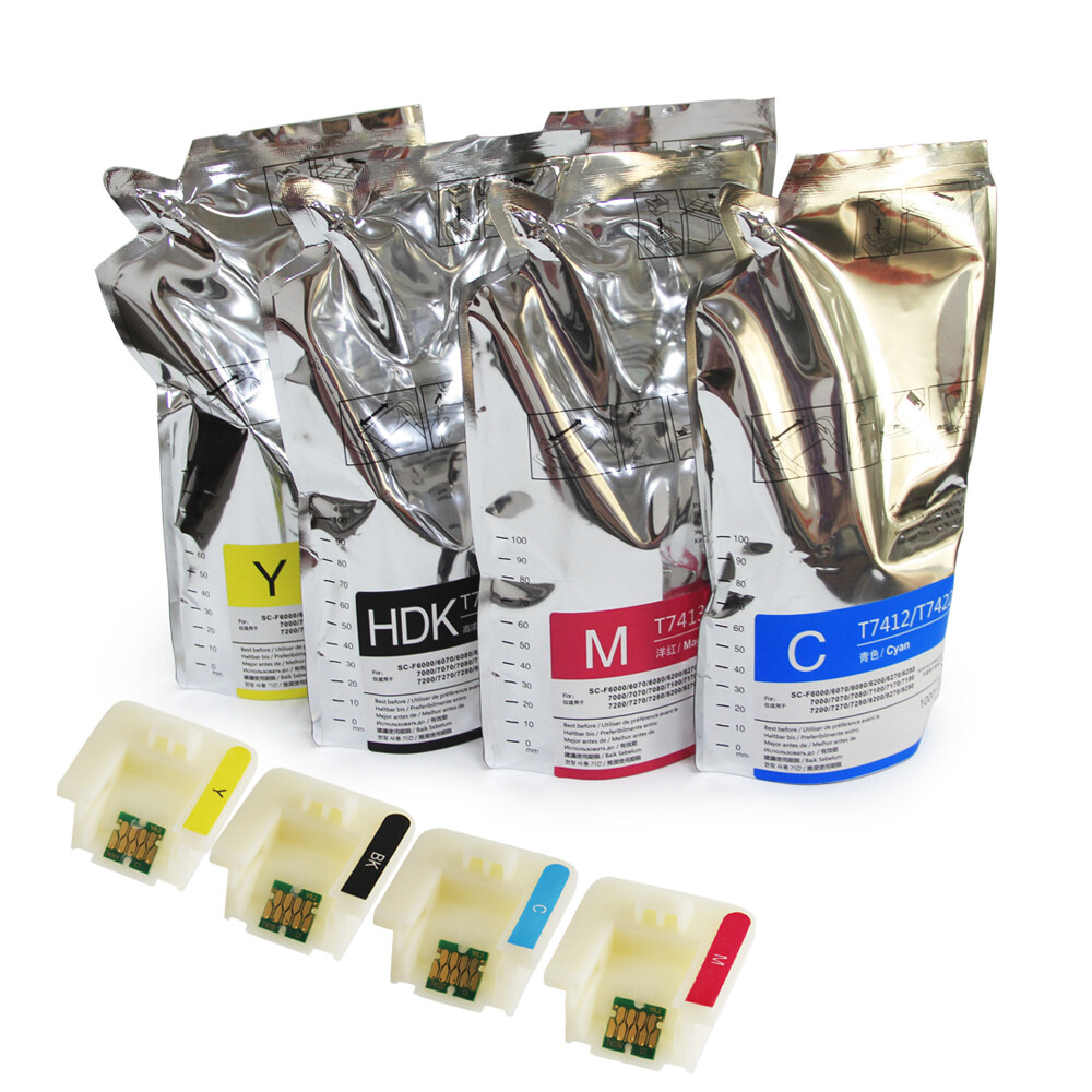 4 Packs Sublimation Ink For Epson SC F6000 F6070 F6200 F6270 F7000 F7200 F7270