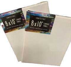 2PC Crafter’s Square White Stretched Canvases, 8×10 in.
