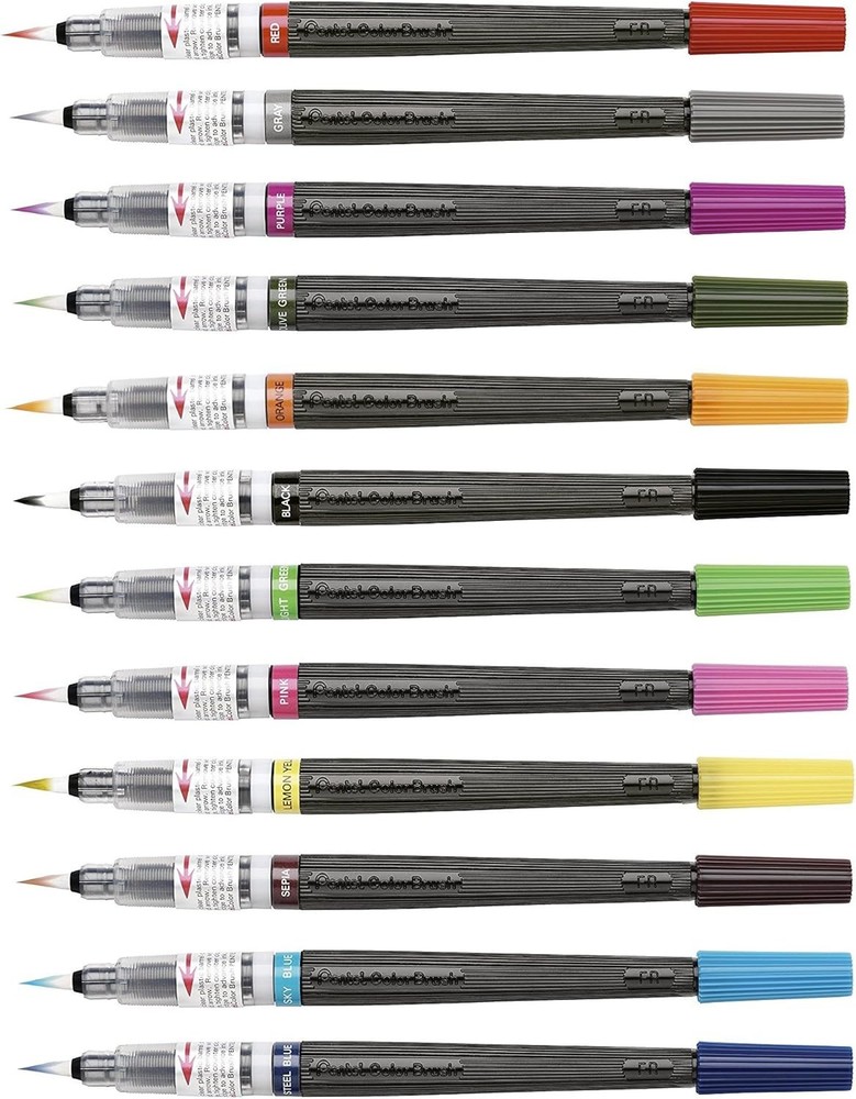 Art Brush, Color Brush Pens, 18 Color Set (Japan Import) [Komainu-Dou Original P