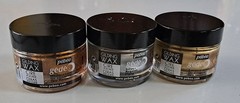 Pebeo Gilding Wax (3) 30ml Jars Renaissance Gold Silver Empire Gold UNUSED
