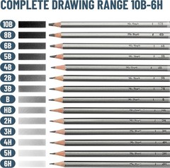 Sketch Pencils for Drawing, 14 Pack, Artist Graphite Pencils for Sketching 10…