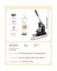 VEVOR Button Maker Machine, 1in/25mm Pin Maker with 500pcs Butt… Fast USA SHIP