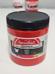 Speedball Fabric Screen Printing Ink, 8-Ounce, White & Red for 8 fl oz, Set Of 3