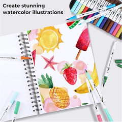 Markers for Adult Coloring Books No Bleeding 60 Colors Coloring Markers Water-Ba