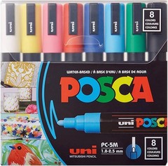 Multicolor Acrylic Paint Markers for Creative Projects – 8 Pack with Tips