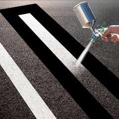Eunika 4 x 92 Inch Parking Lot Line Stencil, 92.1 inches x 10 inches, Black