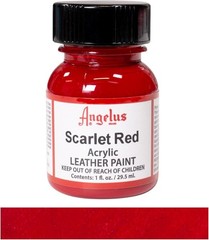 Acrylic Leather Paint Scarlet Red 1oz