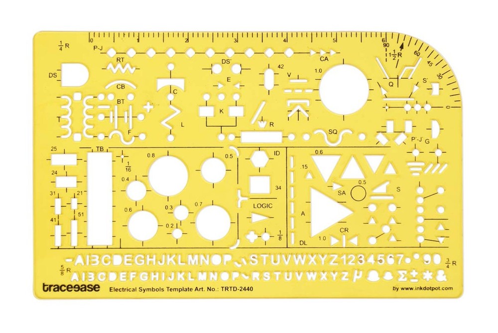Traceease Electrical Drafting Electrical Symbols Template Drawing Stencil,Des…