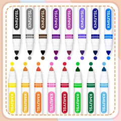 Washable Markers Bulk, Assorted Colors – Broad Line Conical Tip Coloring Mark…