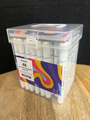 Grabie 48 Colors Premium Dual-Tip Alcohol Markers Set with Coloring Book
