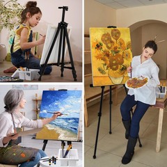 149Pcs Deluxe Artist Painting Set with Aluminum and Beech Wood Easel, 48 Colors