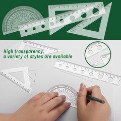 18 Pcs Geometric Drawings Templates, Drawing Stencils, Drawings Tools, Stenci…